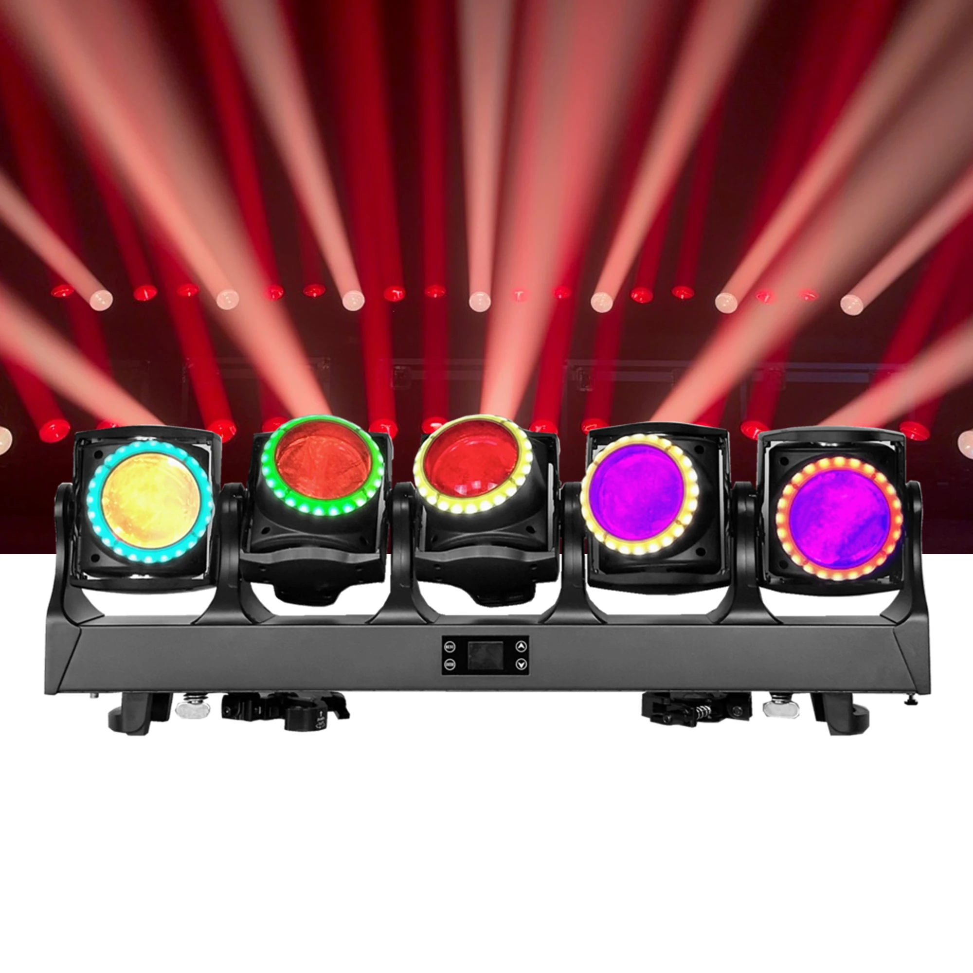 5*120W RGBW 4in1 LED Moving Head DJ Lights with DMX512 Control