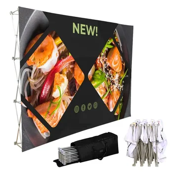 Tension fabric trade show photo booth backdrop stand pop up banner