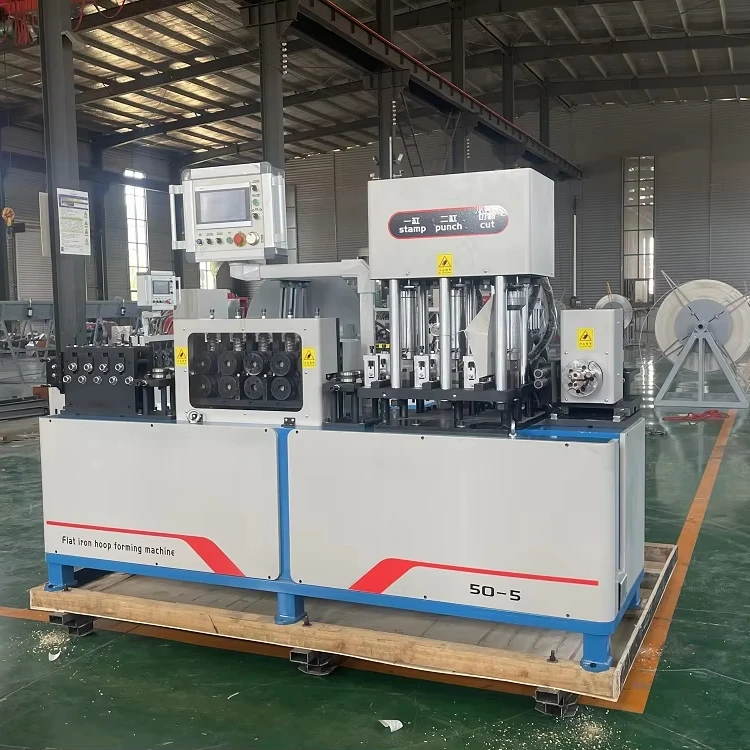 CNC Automatic Pipe U Clamp Making Machine Flat Iron Hoop Forming Machine with Motor Hydraulic Press Punching Machine