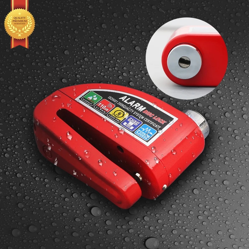 New Image EU Warehouse Bicycle Scooter Wheel Disc Brake Alarm Lock Aluminum Alloy Security Anti-theft Lock Bike Alarm Disc Lock