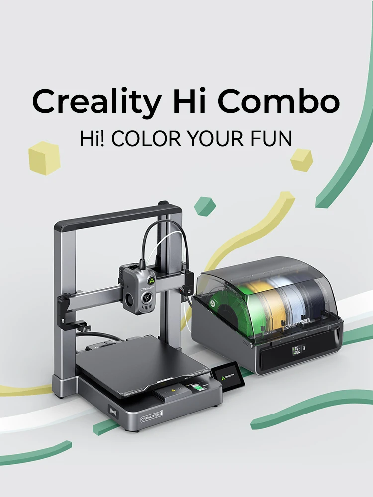 New Creality Hi Combo 3D Printer Model Multi-color Desktop 3D Printing With Intelligent CFS Fast Print Speed 500 Mm/s