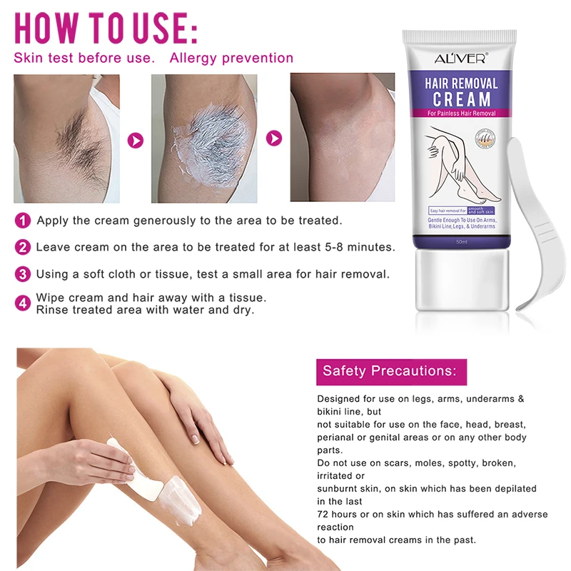 ALIVER hair removal cream for painless Alibaba