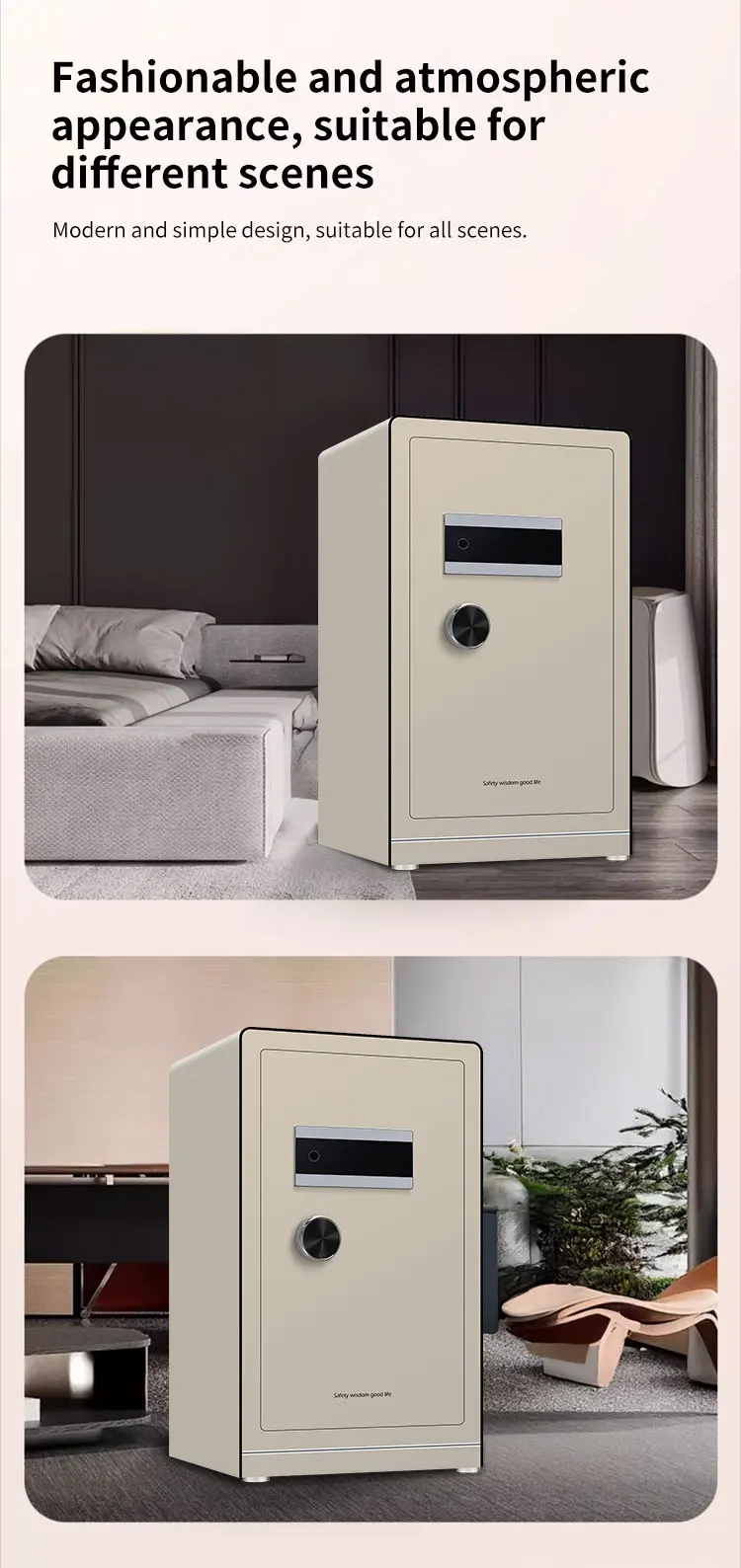 CEQSAFE TUYA APP WIFI Biometric Fingerprint Digital Safe Box Heavy Security Steel Money Electronic Safes for Home Office Hotel details