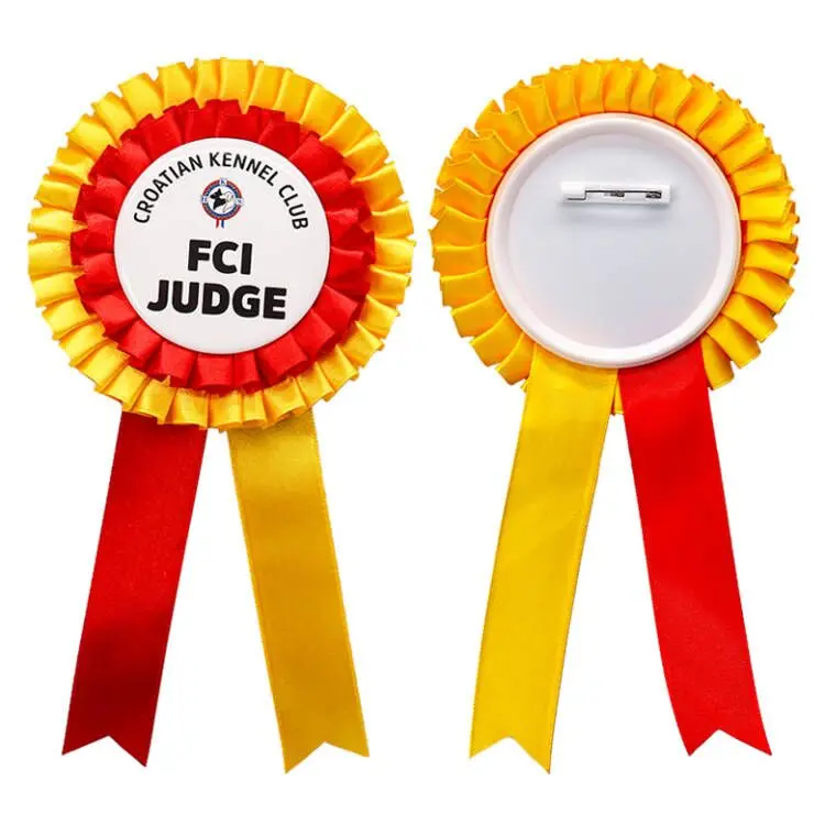 Customised Logo Horse Show Paticipation Happy Birthday Custom Print High Quality Polyester MVP Rosette Award Ribbon supplier