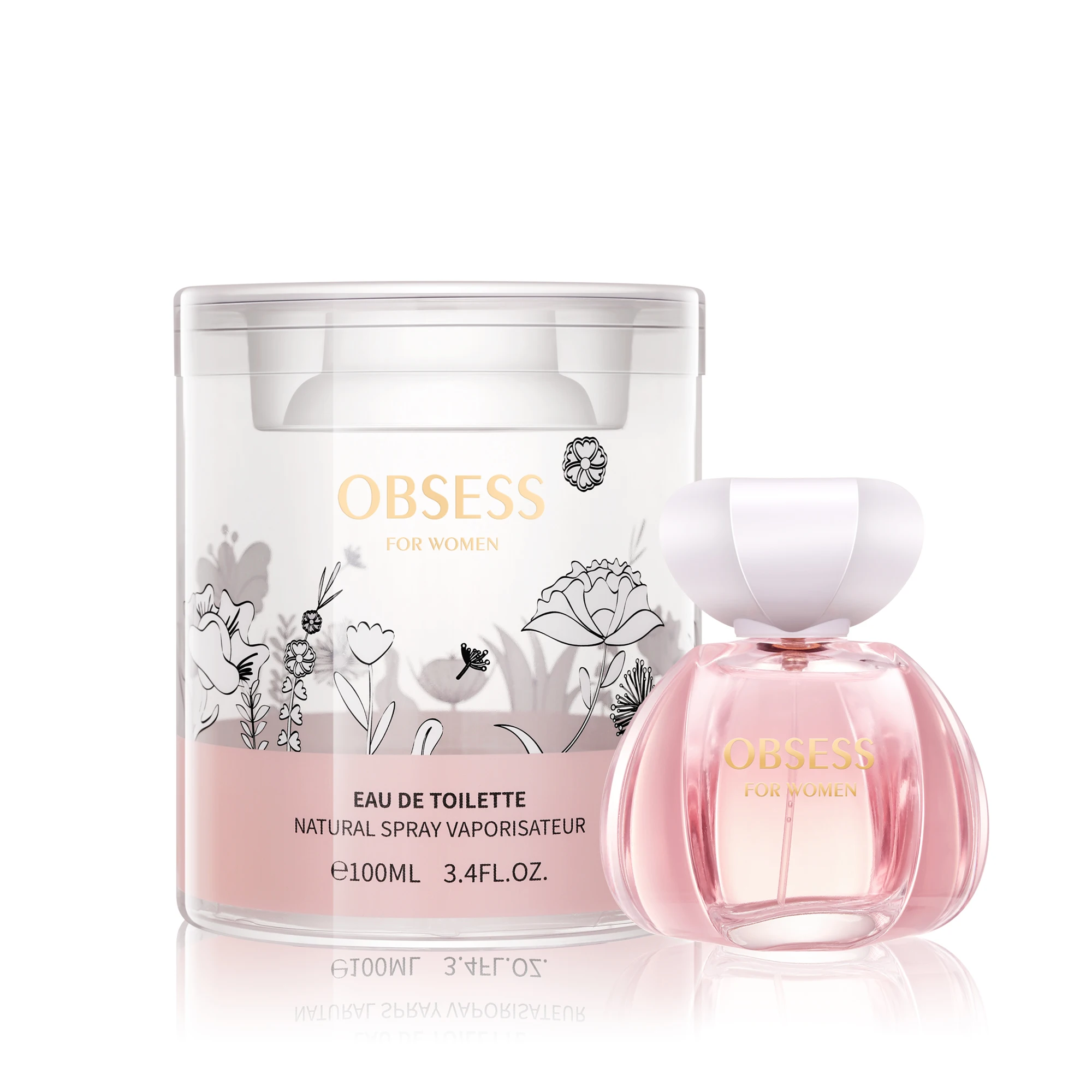 ZUOFUN Sweety Floral Charming Women Classic New Design Eau De Parfum Fruity Florals Spray Pink
