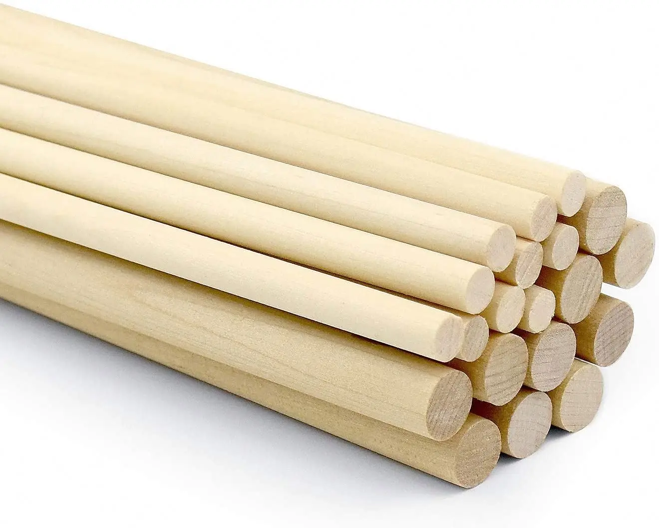 Dowel Rods Wood Sticks Wooden Dowel Rods - 1/8 x 36 Inch Unfinished  Hardwood Sti