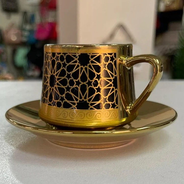 Wholesale 12pieces Set Fine Porcelain Ceramic Arabic Dubai Small 90cc