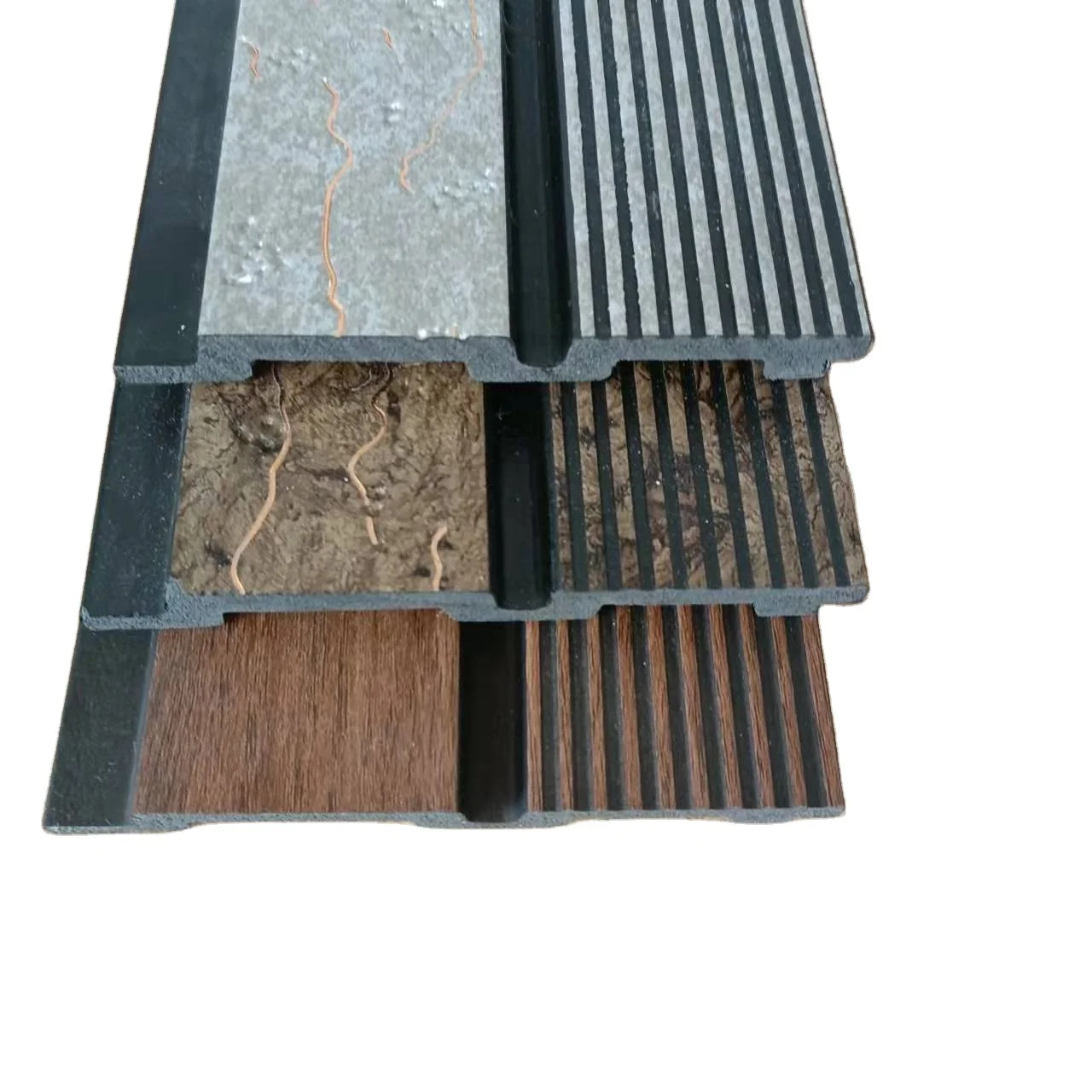 Free Sample Natural Wooden Colors PS Cladding  Decorative Wall Panel for Home Decoration