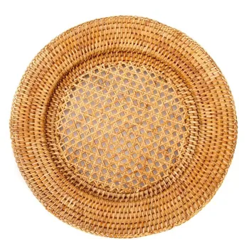 Rattan Charger Plate High Quality Brand Supplier For Export Good Price Low MOQ Design Service Hot Selling From Vietnam