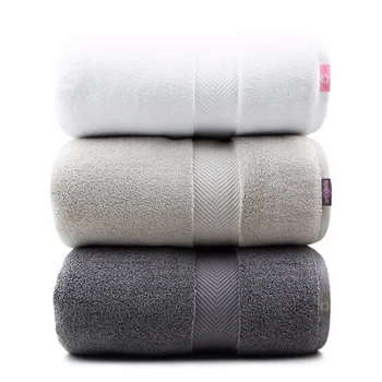 Wholesale luxury and comfortable bamboo cotton zero twist bath towel 500gsm