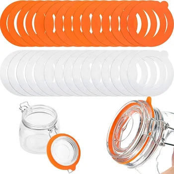 food grade rubber round Leakproof Silicone Gasket lid seal O ring silicone Sealing rings for Regular Mouth Canning glass Jars