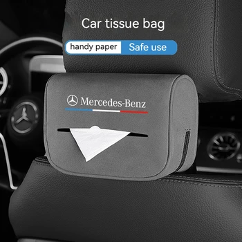 Car Tissue Box Towel Sets Leather Towel Holder Hanging Storage Decoration Accessories
