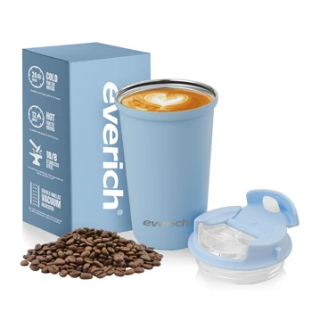 Everich 2024 New Design Double Wall Insulated 12 Oz Eco-friendly Coffee ...