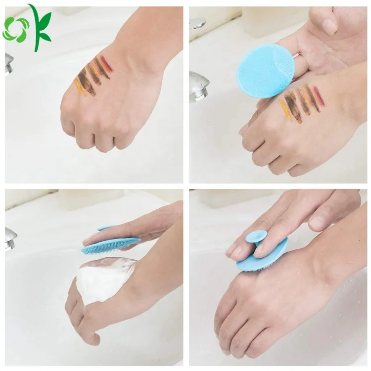 
 OKSILICONE Мягкая силиконовая Очищающая щетка для лица, губка для мытья, удаление черных точек, отшелушивающий скраб, очищающая щетка для лица  