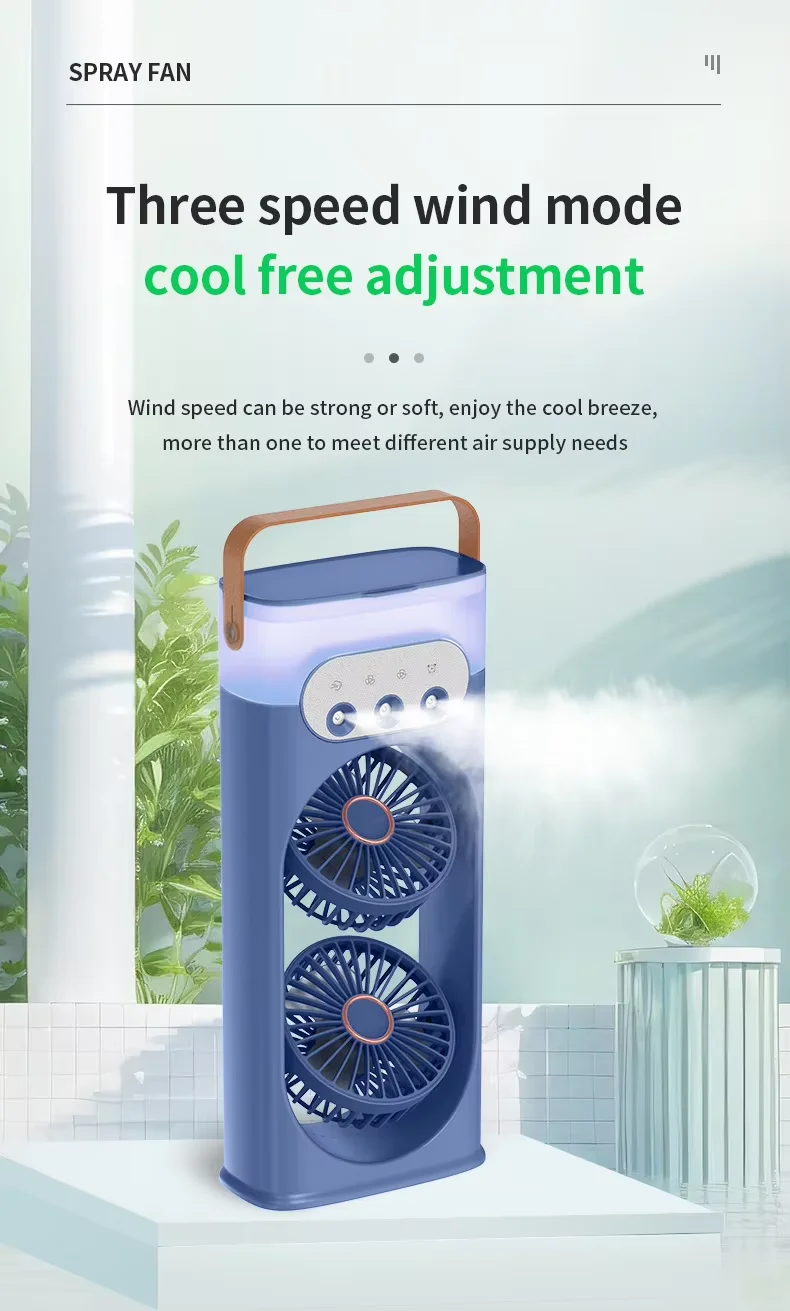 Tragbarer Mini Tischventilator Mit Luftbefeuchter Für Zuhause_voghion.com