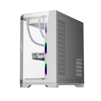 LovingcoolホワイトゲーミングPCシャーシATXMATXコンピューターケース