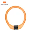 Orange four-digit combination lock