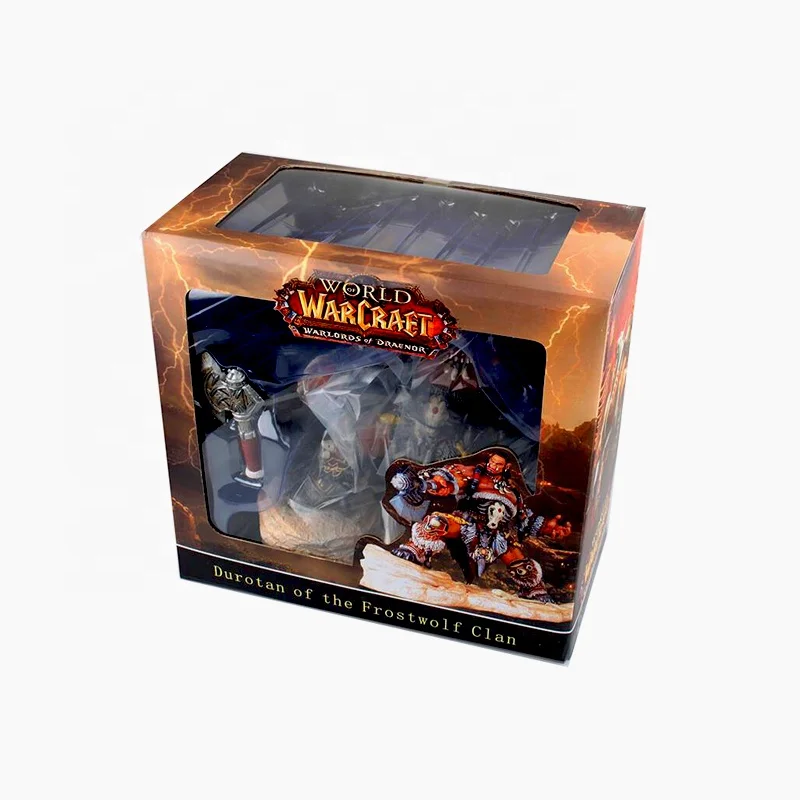 2022 Popular Custom Logo Printed Toy Doll Gift Paper Packaging Box With Clear Plastic PVC Window
