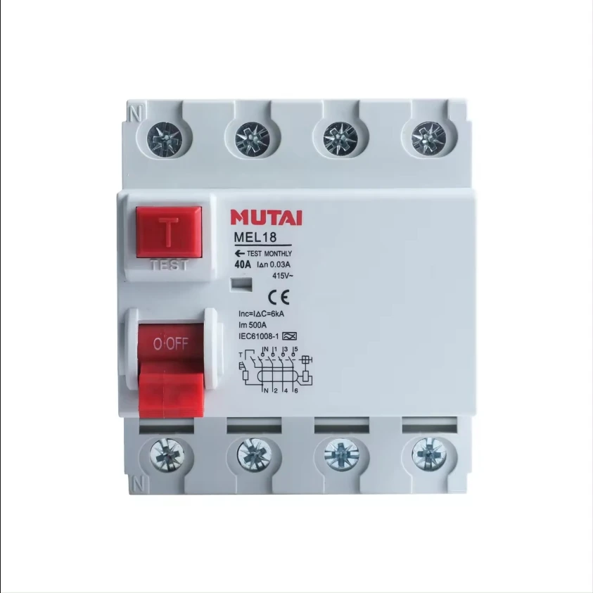 Factory 16a 25a 40a 40 Amp 63a 80a 100a AC RCCB Price 4P 4 Pole 4 Phase Residual Current Circuit Breaker