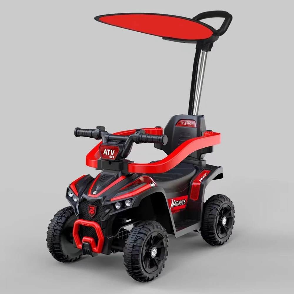 Children's Unisex Colorful Educational Battery-Powered Remote Control Ride-On Car Music Slide Metal Construction 2-7 Year Olds