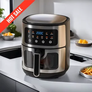 Wholesale 10L Black Air Fryer Fast Healthy Oil-Free,Visual Window ,Make Snacks, Pastries, and Finger Foods,Household Party Use