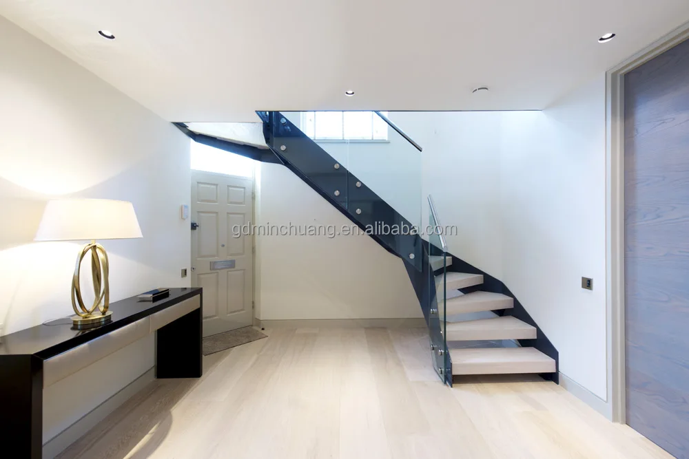 Mono Stringer Stairs Floating Straight Stairs Middle Stringer Staircase ...