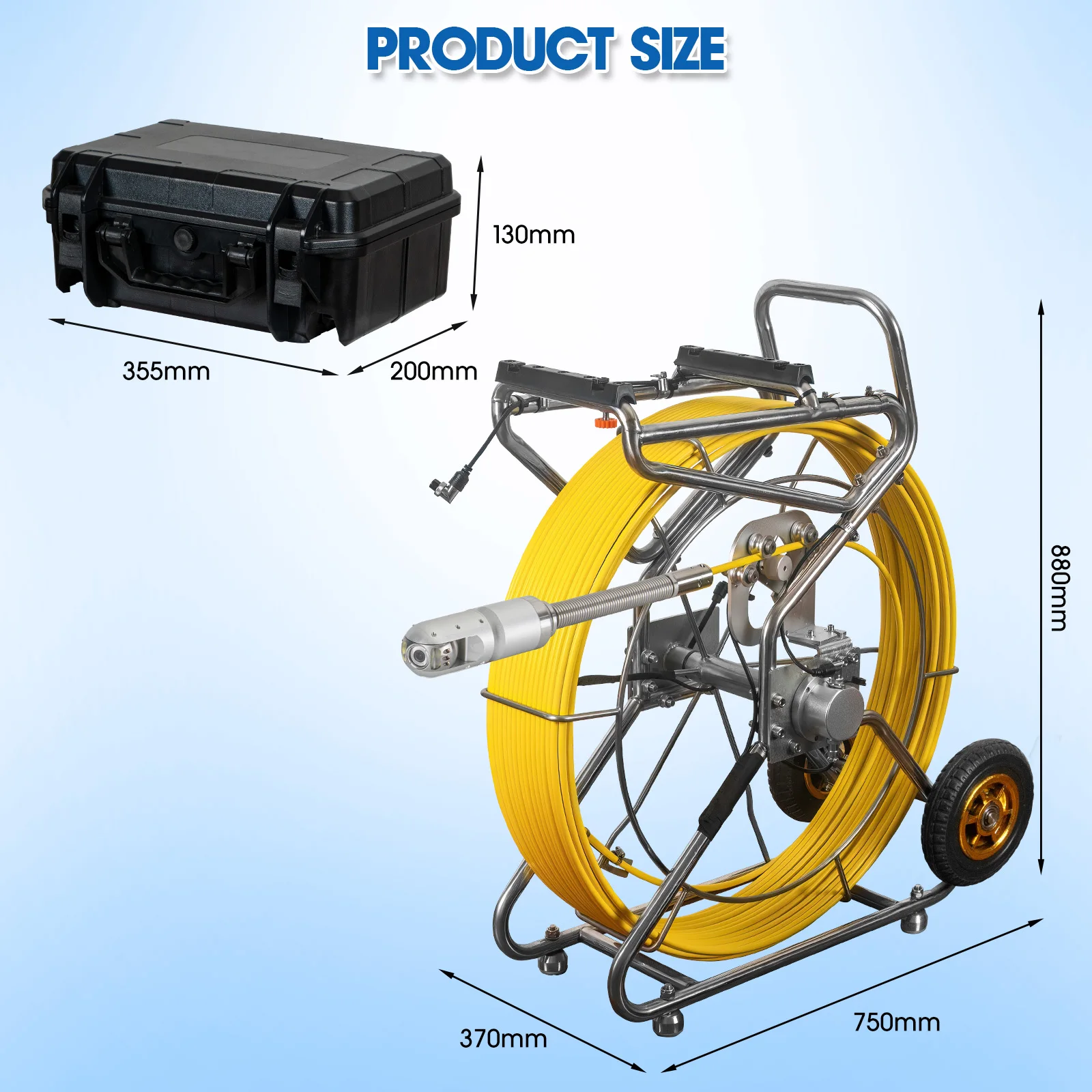 Sewer Camera Factory 10.1inch 1080P HD Screen with 360° Rotation Len Pipe Drain Video Inspection Camera with Meter Counter Waterproof 10- 200m Optional supplier