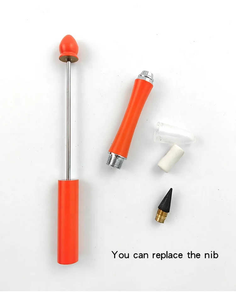 2023 New Beadable Items Gorgeous No Lead Erasable Metal Beaded Inkless DIY Eternal Eraser Inserted Everlasting Pencil Beadable