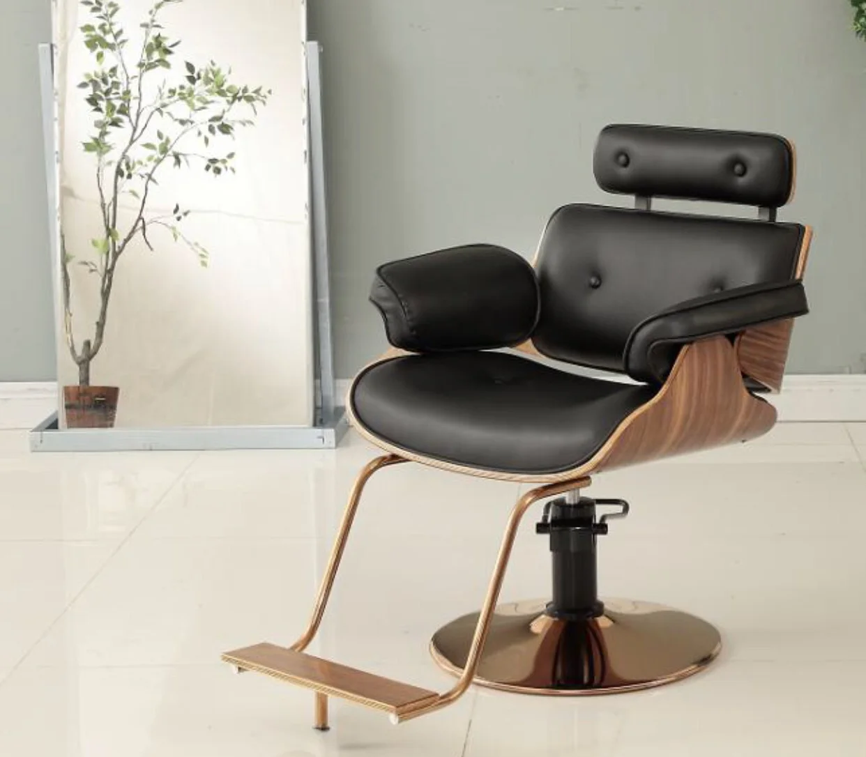 Ergonomic Design Curved Wood Nice Sale Hair Salon Chair Ladies Hair Styling  Make Up Chair - Buy Hair Styling Chair With Footrest,Styling Chair Hair  Salon Furniture,Barber Shop Chairs For Sale Product on