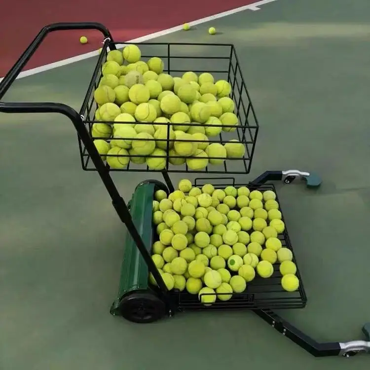 Travel Basket Tennis Ball Cart and Picker Multi-Functional Tennis Training Equipment for Training and Storage supplier