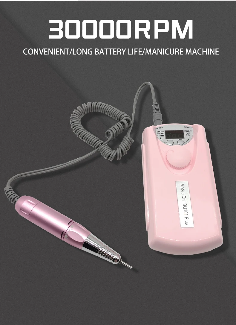 AT-NDB-010 portable nail drill in pink color manufacture