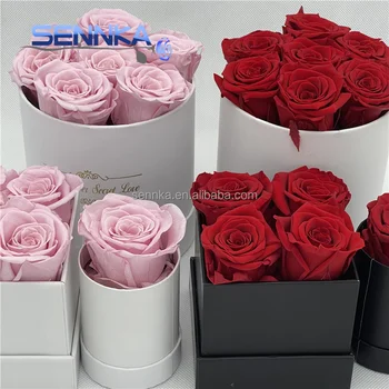 Factory directly Preserved roses with scented Candle box wholesale preserved flowers long lasting roses for Valentines day