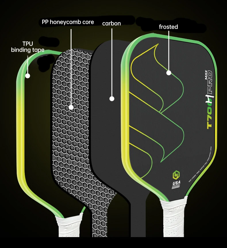 product 2025 rough surface persesus pro iv pickleball paddle 16mm 14mm gen4 core raw toray t700 carbon fiber usapa approved-8