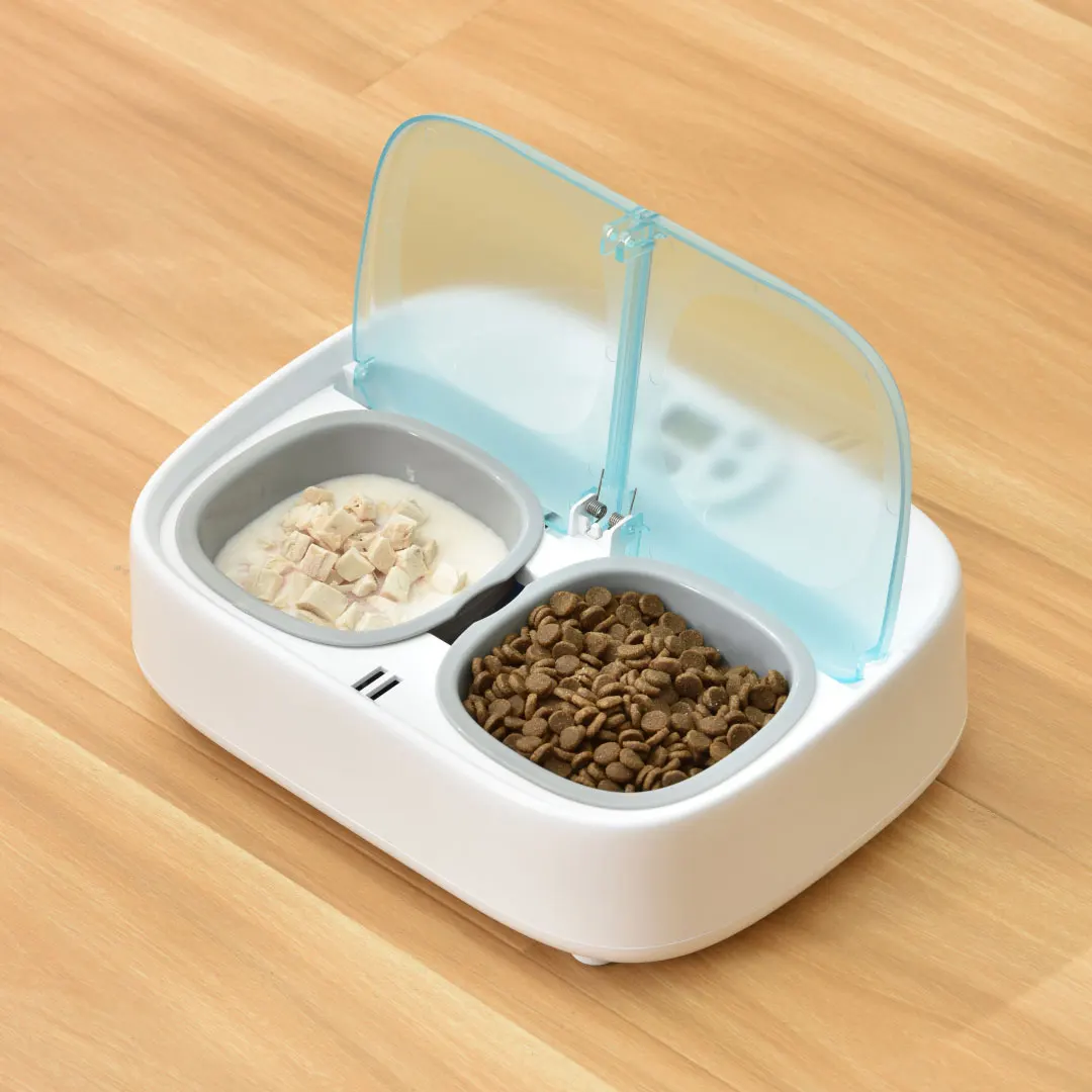 2 в 1 автоматическая кормушка для домашних животных Лидер продаж товары синхронизированные и Беспроводные приложения/кнопки легко настраиваются Материал: ABS + PP