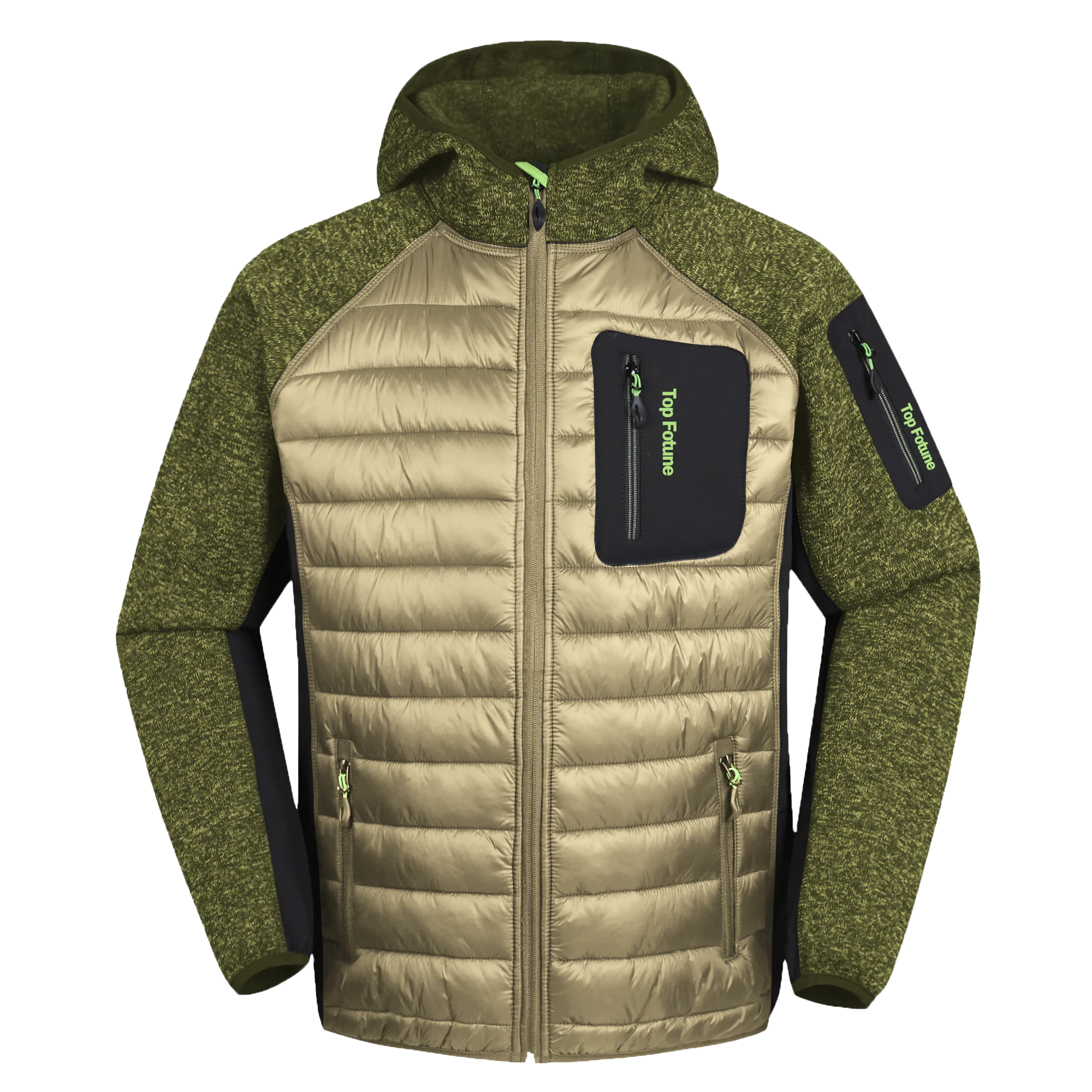 Custom Fit Style Fleece Coat Men's Padded Nylon Jackets Winter Fashionable Street Winter Soft Puffer Down Sportswear Jacket