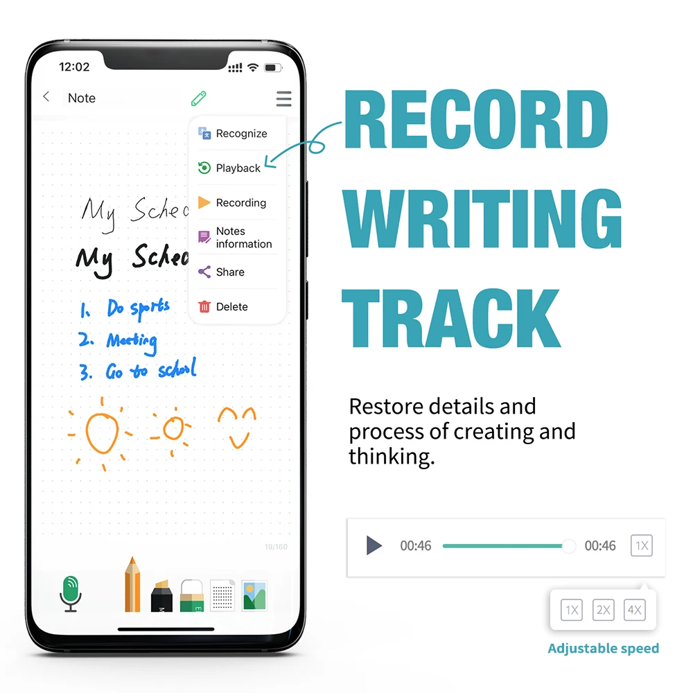 Newyes Digital Note Book Smart Writing Set Handwriting Recognition