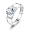 Moissanite+GRA Certificate-White Gold