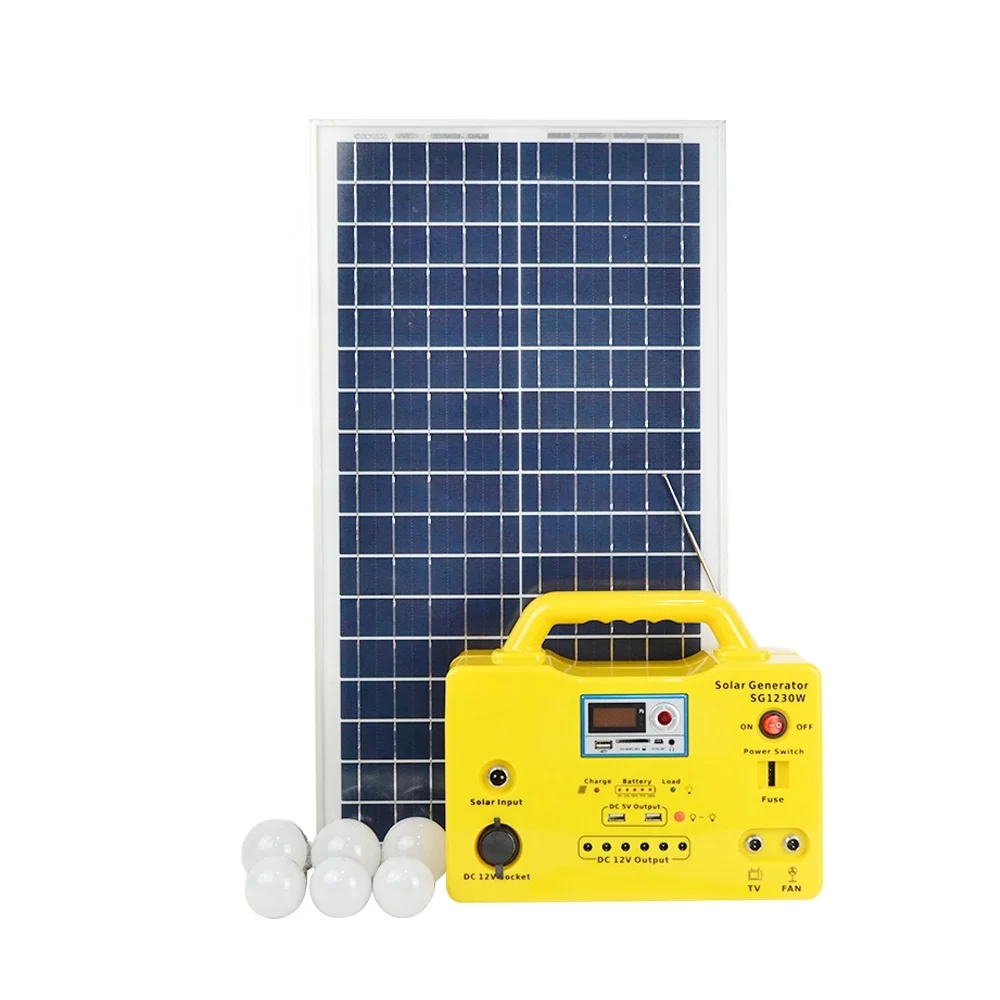Small Solar Panel Led Light Kit Mini Home Indoor Camping Portable Solar Power Lighting System in Home
