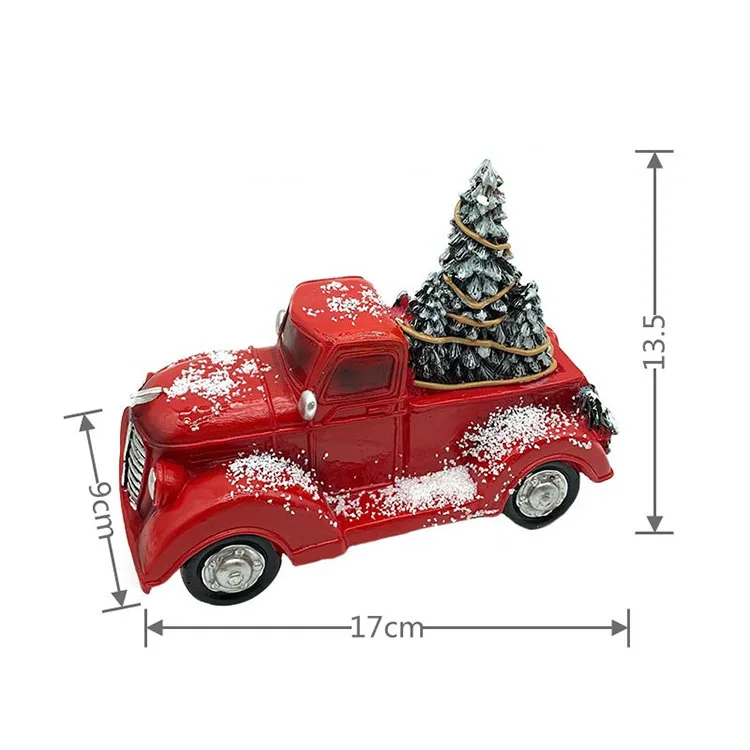 Online Top Sale Christmas truck decorations farmhouse retro red truck ornaments