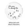 White Dial, Black Text