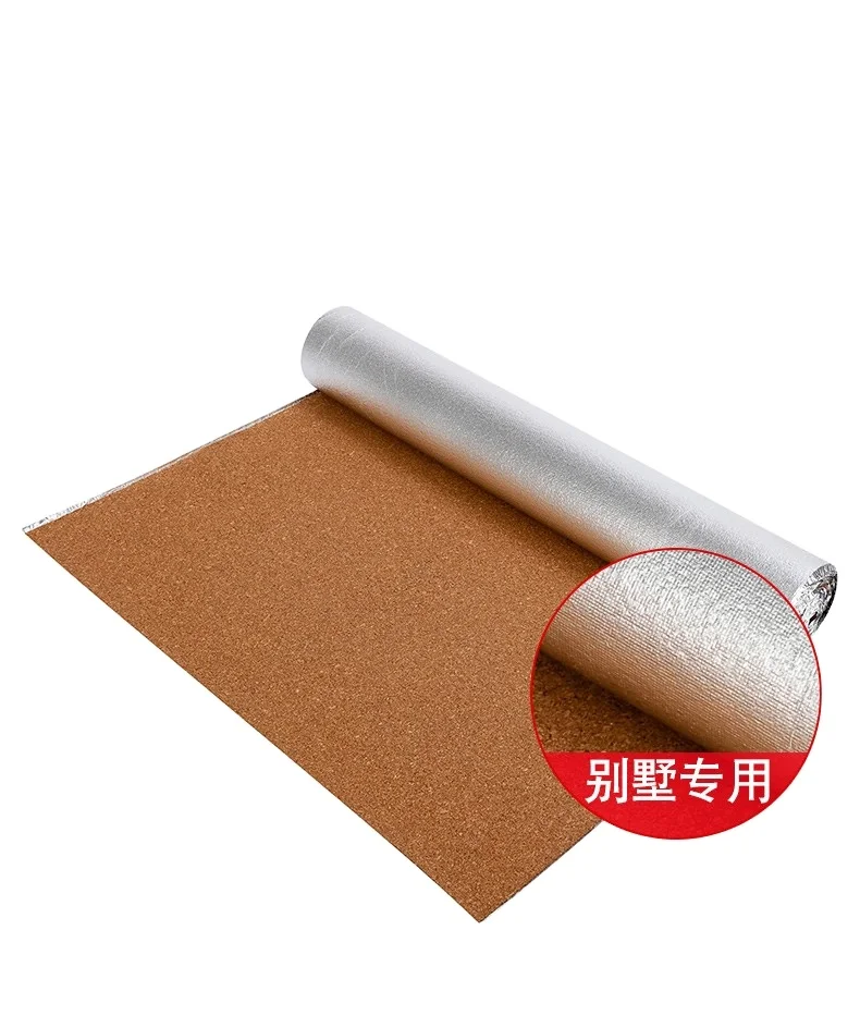 Custom Aluminium Foil Cork Adhesive Rolls Mat Thermal Insulation Underlay Sheets Wood Cork