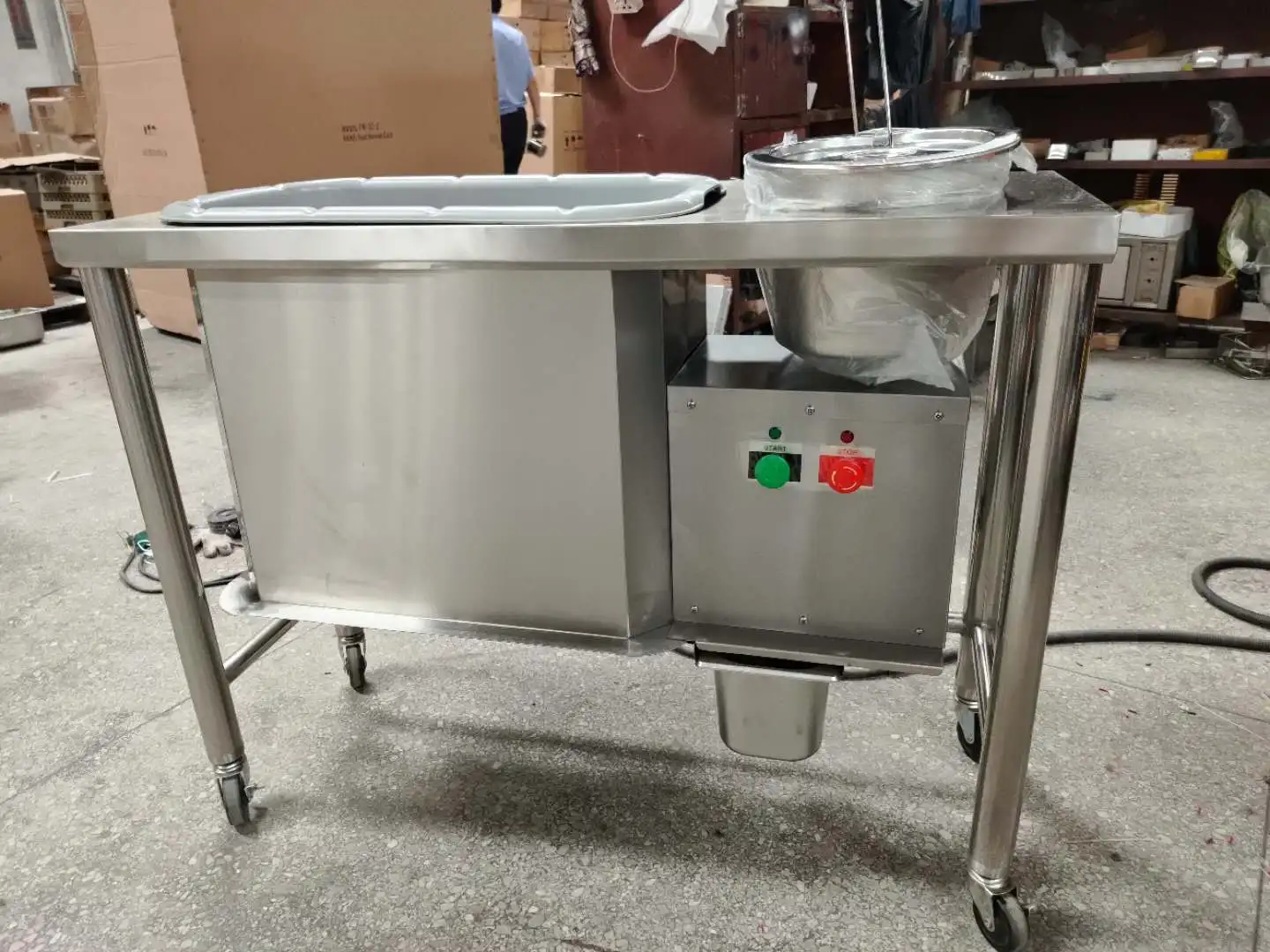 Automatic Chicken Batter Breading Machine Electric Breading Table Station for Fried Chicken