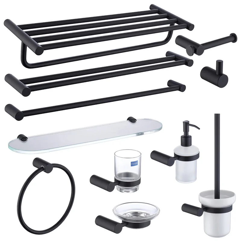 Chinese Supplier Matte Black Bathroom Accessories Set Buy Matte Black