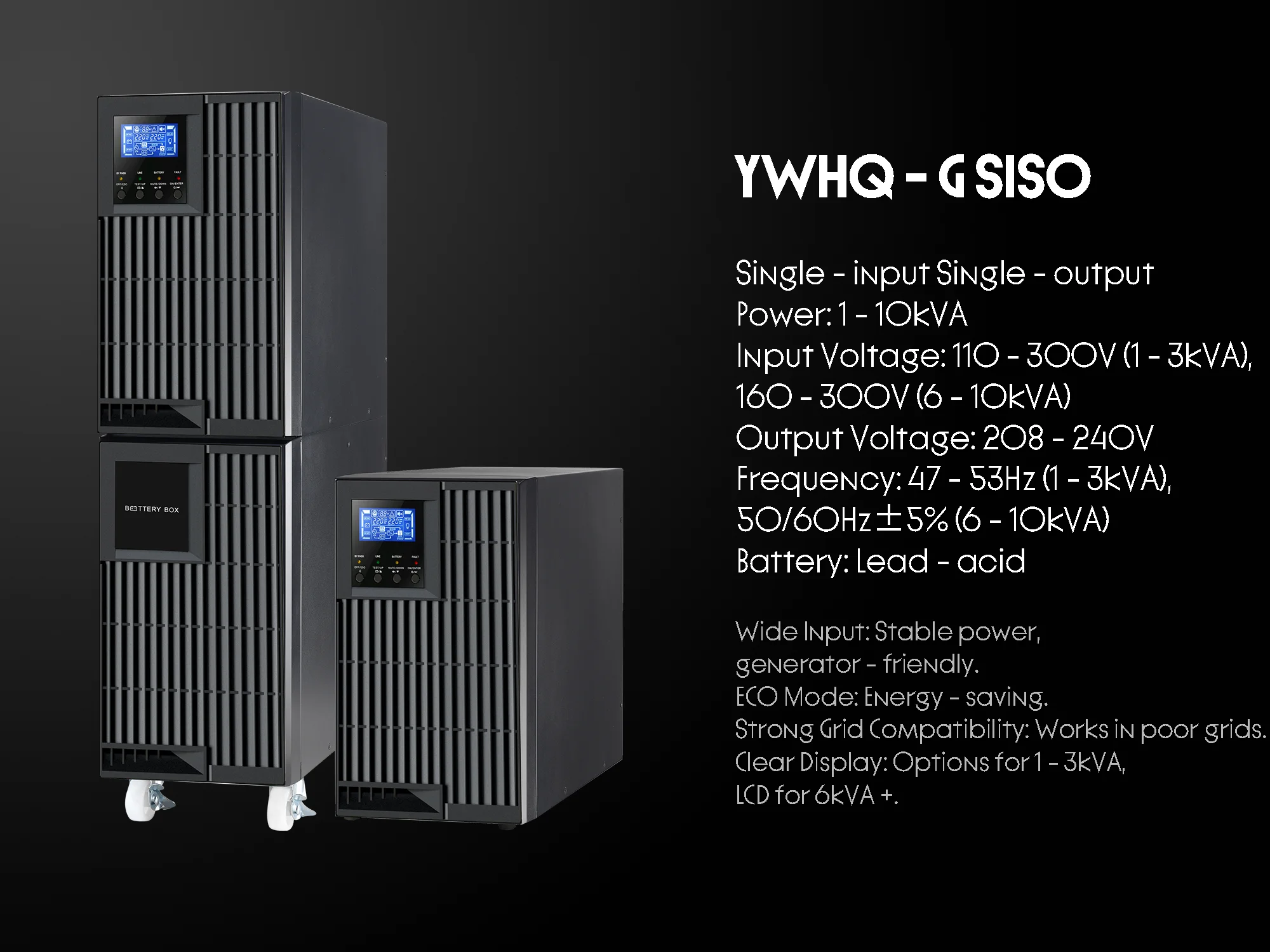 Industrial 110-300V Online UPS System Single Phase Uninterruptible Power Supplies 1kVA 2kVA 3kVA 6kVA 10kVA for Data Centers manufacture