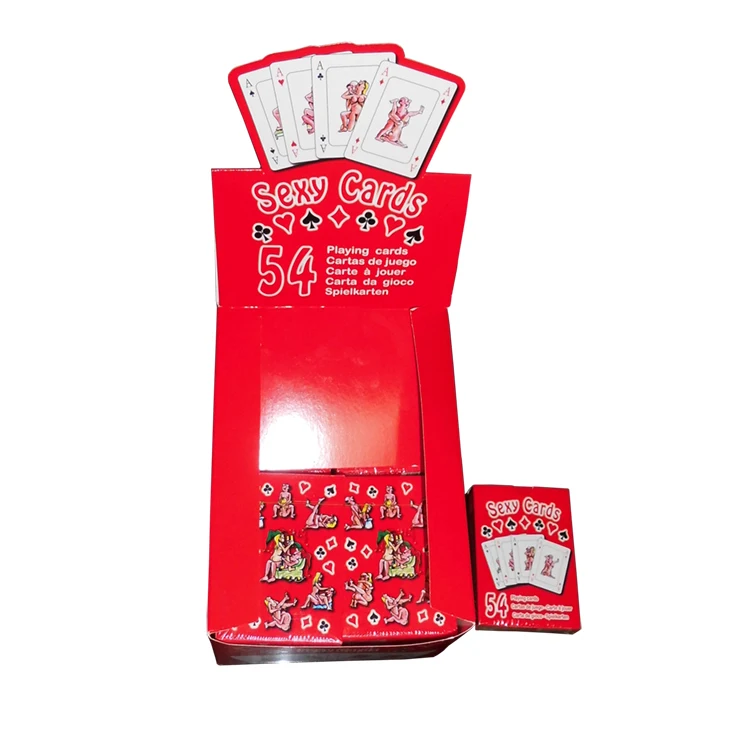 JP074 Factory Custom Printed Bridge Size Kama Sutra Playing Cards Sexy Cartoon Erotic Poker Cards