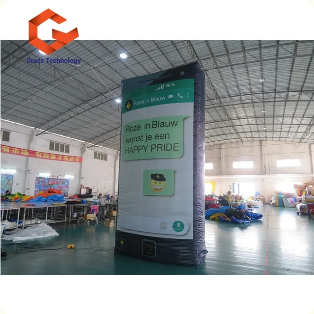 Giant Inflatable Smartphone Model, Advertising Inflatable Cellphone Balloon Custom Inflatable Mobile Phone for Sale