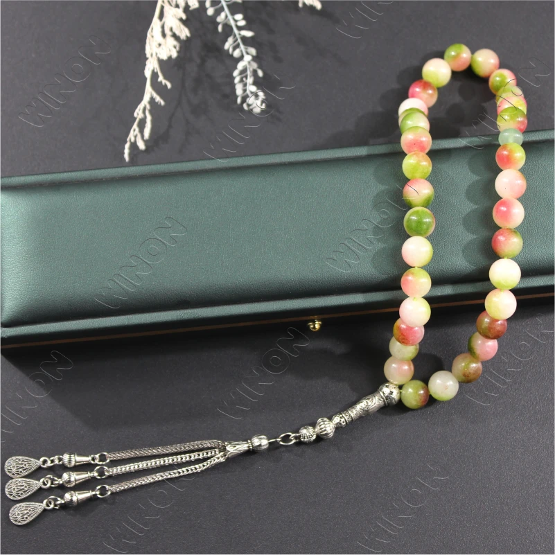 Natural Stone Muslim Prayer Beads Islamic Rosary Tasbih