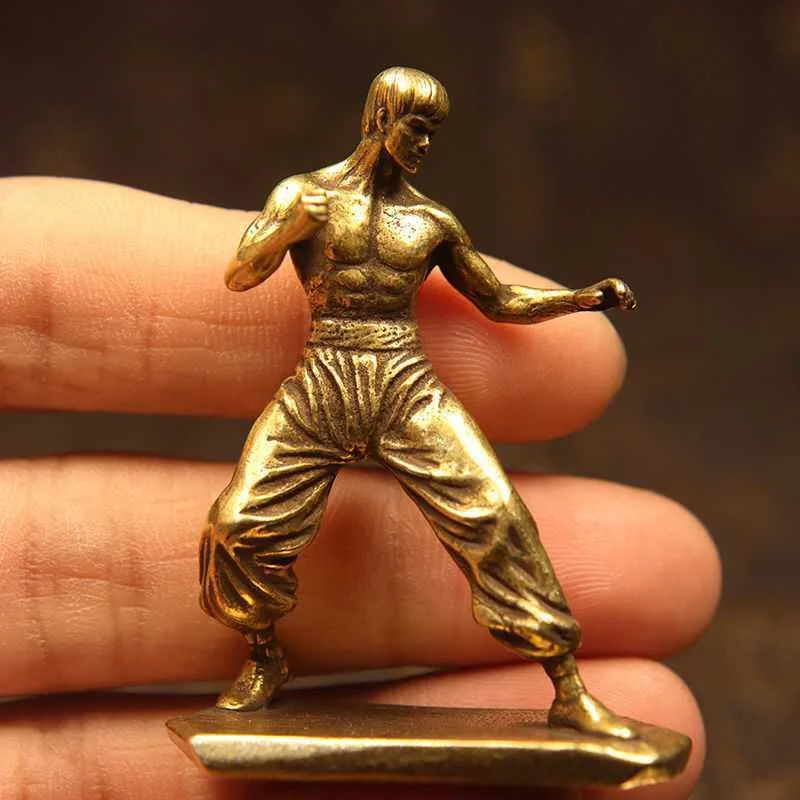 Antique Bronze Bruce Lee Sculpture for Home Decoration - OEM Available