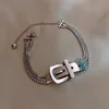 Bracciale con fibbia della cintura [colore acciaio]