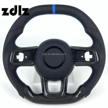 For Jeep Wrangler Gladiator Steering Wheel 2018 2019 2020 2021 2022 2023 2024 Custom All Leather Carbon Fiber Steering Wheel